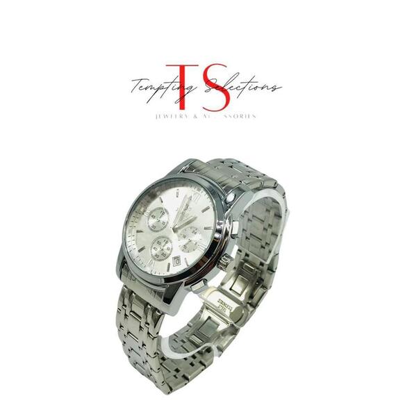 Stainless Steel Chronograph Watch Silver 066f - Picture 2 of 2